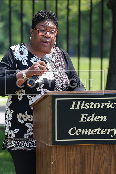 ROSS0149 EDEN CEMETERY 06042025 HEADSTONE UNVEILING CEREMONY Stephen Smith 1795 - 1873 KTIPLAURA