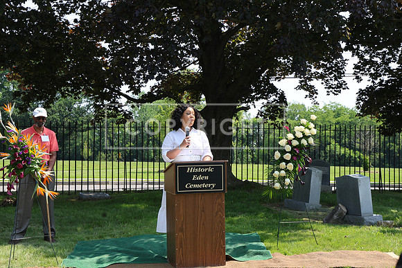 ROSS0077 EDEN CEMETERY 06042025 HEADSTONE UNVEILING CEREMONY Stephen Smith 1795 - 1873 KTIPLAURA