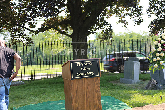 MAHS0005 EDEN CEMETERY b 06042025 HEADSTONE UNVEILING CEREMONY Stephen Smith 1795 - 1873 KTIPLAURA
