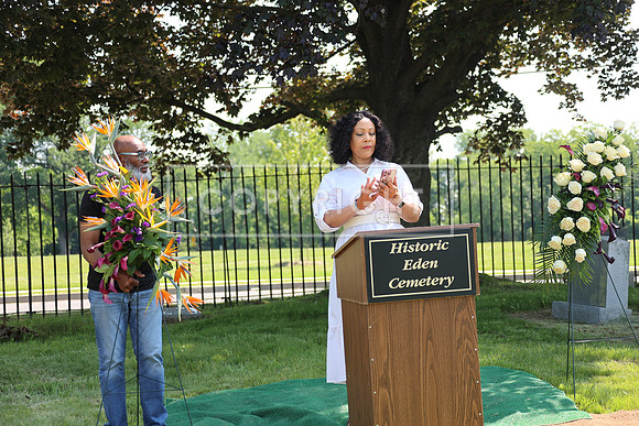 MAHS0012 EDEN CEMETERY b 06042025 HEADSTONE UNVEILING CEREMONY Stephen Smith 1795 - 1873 KTIPLAURA