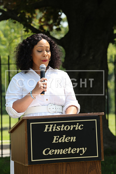 ROSS0079 EDEN CEMETERY 06042025 HEADSTONE UNVEILING CEREMONY Stephen Smith 1795 - 1873 KTIPLAURA