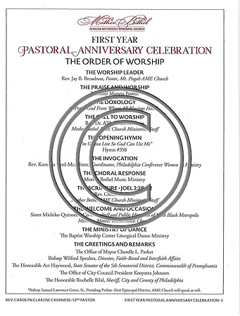 6 Mother Bethel Rev. Carolyn C. Cavaness 1st year Anniversary 2025 6