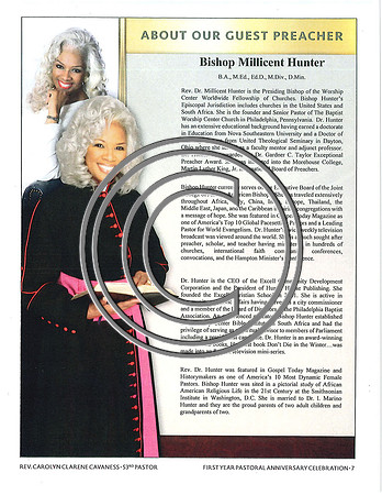 7 Mother Bethel Rev. Carolyn C. Cavaness 1st year Anniversary 2025