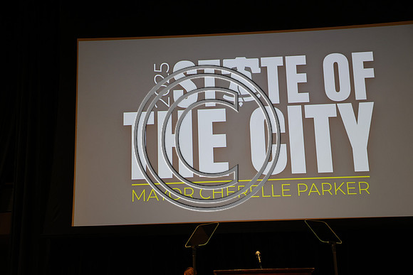 Phila Mayor Cherelle Parker 2nd ann State of the City 12 19 2025 ktiplauraROSS0085