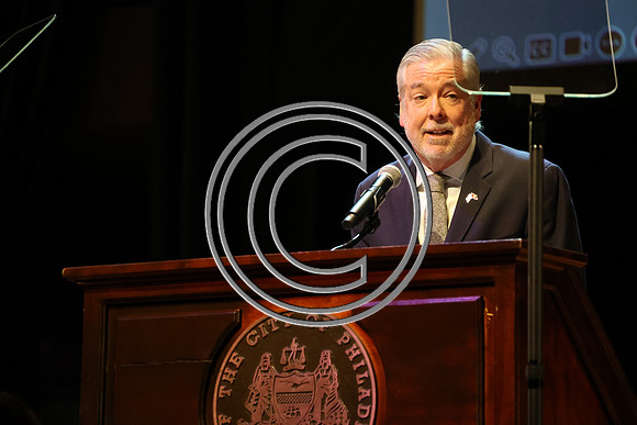 Phila Mayor Cherelle Parker 2nd ann State of the City 12 19 2025 ktiplauraROSS0122