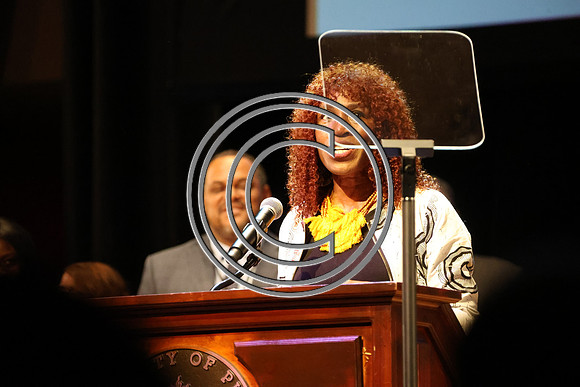 Phila Mayor Cherelle Parker 2nd ann State of the City 12 19 2025 ktiplauraROSS0143