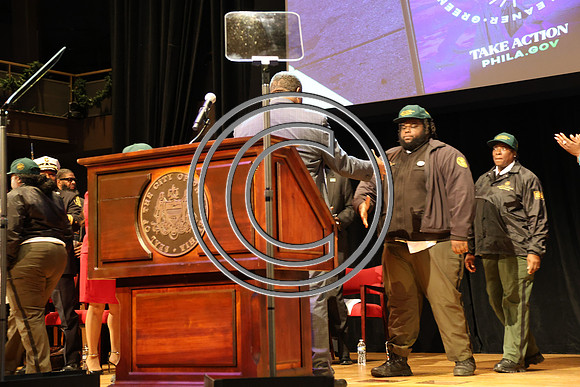 Phila Mayor Cherelle Parker 2nd ann State of the City 12 19 2025 ktiplauraROSS0196