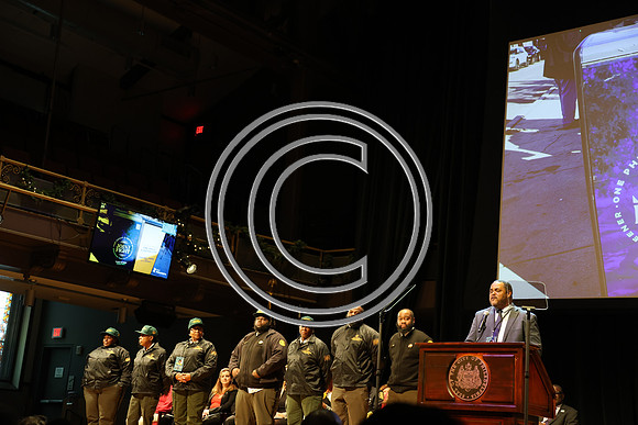 Phila Mayor Cherelle Parker 2nd ann State of the City 12 19 2025 ktiplauraROSS0205
