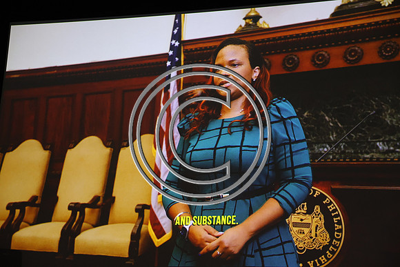 Phila Mayor Cherelle Parker 2nd ann State of the City 12 19 2025 ktiplauraROSS0228