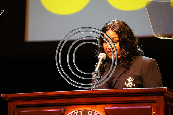 Phila Mayor Cherelle Parker 2nd ann State of the City 12 19 2025 ktiplauraROSS0236