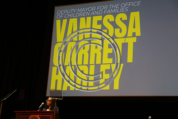 Phila Mayor Cherelle Parker 2nd ann State of the City 12 19 2025 ktiplauraROSS0240