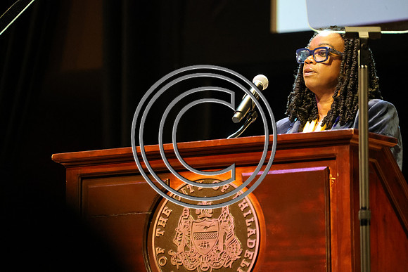 Phila Mayor Cherelle Parker 2nd ann State of the City 12 19 2025 ktiplauraROSS0242