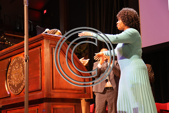 Phila Mayor Cherelle Parker 2nd ann State of the City 12 19 2025 ktiplauraROSS0292