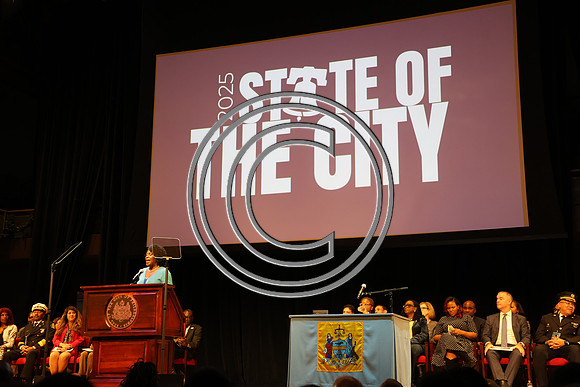 Phila Mayor Cherelle Parker 2nd ann State of the City 12 19 2025 ktiplauraROSS0307
