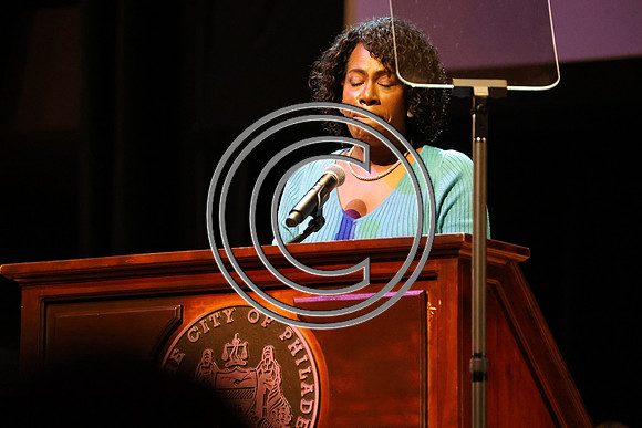 Phila Mayor Cherelle Parker 2nd ann State of the City 12 19 2025 ktiplauraROSS0312