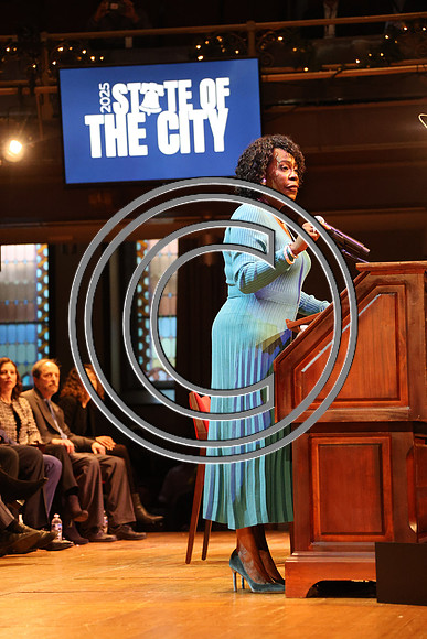 Phila Mayor Cherelle Parker 2nd ann State of the City 12 19 2025 ktiplauraROSS0317