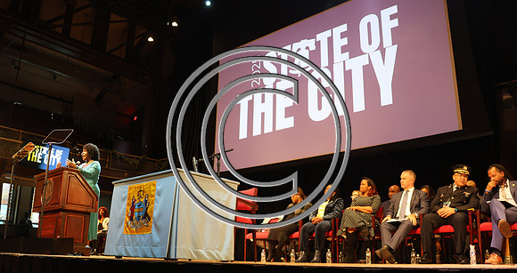 Phila Mayor Cherelle Parker 2nd ann State of the City 12 19 2025 ktiplauraROSS0583