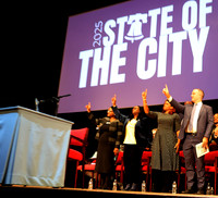 Phila b Mayor Cherelle Parker 2nd ann State of the City 12 19 2025 ktiplauraROSS0598