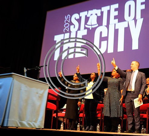 Phila b Mayor Cherelle Parker 2nd ann State of the City 12 19 2025 ktiplauraROSS0598