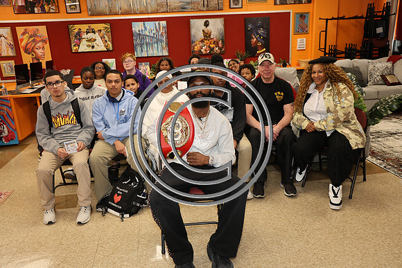 ROSS1448Hands Across of Philadelphia 04082025 Jaron %22Boots%22 Ennis School Visit for Youth Engagement Initiative