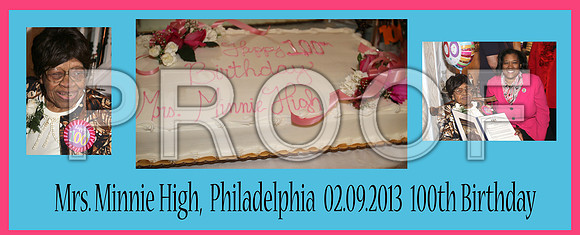 Mrs. Minnie High,  Philadelphia  100th Birthday 02092013 (1COVER10)