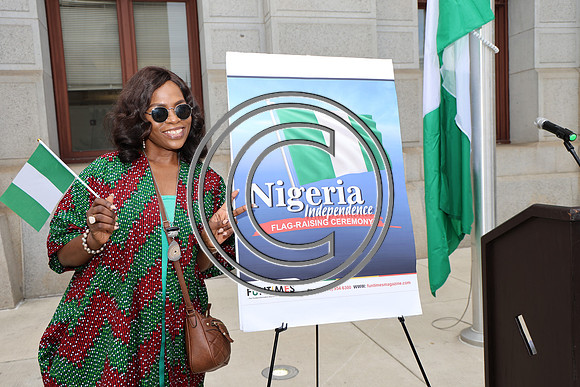 6F2A0020. Funtimes. Nigerian Independence Flag Raising Ceremony 10022024 Laura Elam