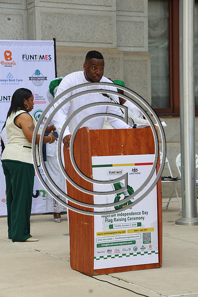 PHSL0210. Nigerian Flag-raising Ceremony at City Hall for Funtimes Magazine October 1, 2026 ktiplaura