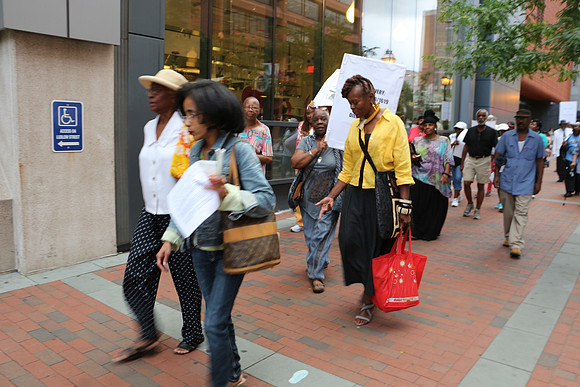 Raised in Philly Tomorrow, mourn that human beings were bought, sold and owned in Center City Philadelphia. 08202014 PHOTOS BY  LAURA ELAM (148)