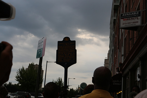 Raised in Philly Tomorrow, mourn that human beings were bought, sold and owned in Center City Philadelphia. 08202014 PHOTOS BY  LAURA ELAM (187)