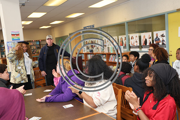 ROSS1354Hands Across of Philadelphia 04082025 Jaron %22Boots%22 Ennis School Visit for Youth Engagement Initiative