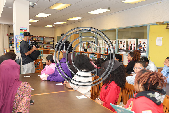 ROSS1361Hands Across of Philadelphia 04082025 Jaron %22Boots%22 Ennis School Visit for Youth Engagement Initiative