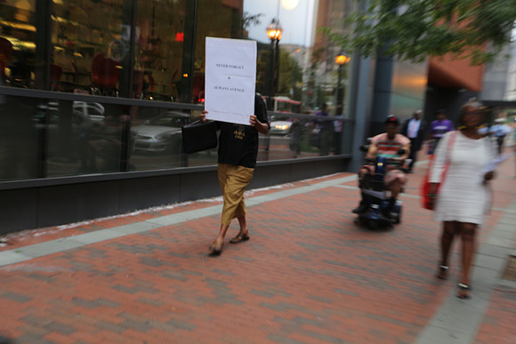 Raised in Philly Tomorrow, mourn that human beings were bought, sold and owned in Center City Philadelphia. 08202014 PHOTOS BY  LAURA ELAM (172)