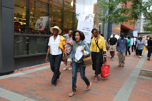 Raised in Philly Tomorrow, mourn that human beings were bought, sold and owned in Center City Philadelphia. 08202014 PHOTOS BY  LAURA ELAM (146)
