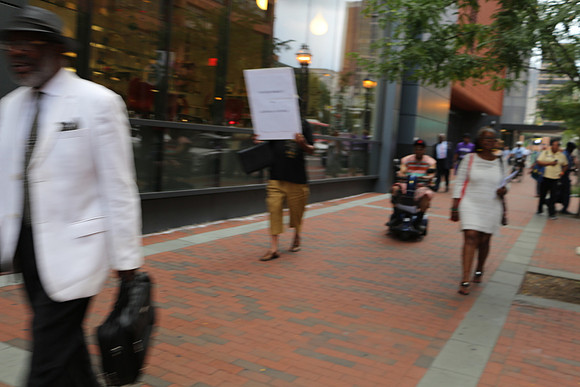 Raised in Philly Tomorrow, mourn that human beings were bought, sold and owned in Center City Philadelphia. 08202014 PHOTOS BY  LAURA ELAM (171)