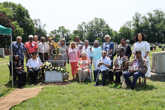 ROSS0194 EDEN CEMETERY 06042025 HEADSTONE UNVEILING CEREMONY Stephen Smith 1795 - 1873 KTIPLAURA