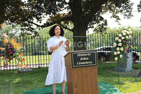 MAHS0008 EDEN CEMETERY b 06042025 HEADSTONE UNVEILING CEREMONY Stephen Smith 1795 - 1873 KTIPLAURA