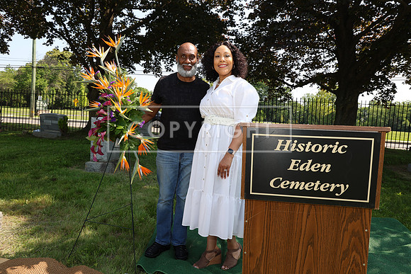 ROSS0010 EDEN CEMETERY 06042025 HEADSTONE UNVEILING CEREMONY Stephen Smith 1795 - 1873 KTIPLAURA