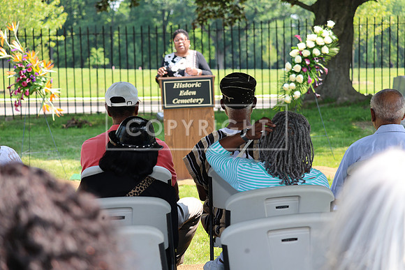 ROSS0118 EDEN CEMETERY 06042025 HEADSTONE UNVEILING CEREMONY Stephen Smith 1795 - 1873 KTIPLAURA