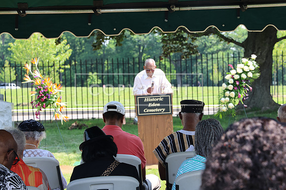 ROSS0103 EDEN CEMETERY 06042025 HEADSTONE UNVEILING CEREMONY Stephen Smith 1795 - 1873 KTIPLAURA