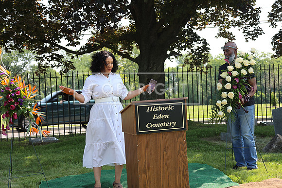 MAHS0007 EDEN CEMETERY b 06042025 HEADSTONE UNVEILING CEREMONY Stephen Smith 1795 - 1873 KTIPLAURA