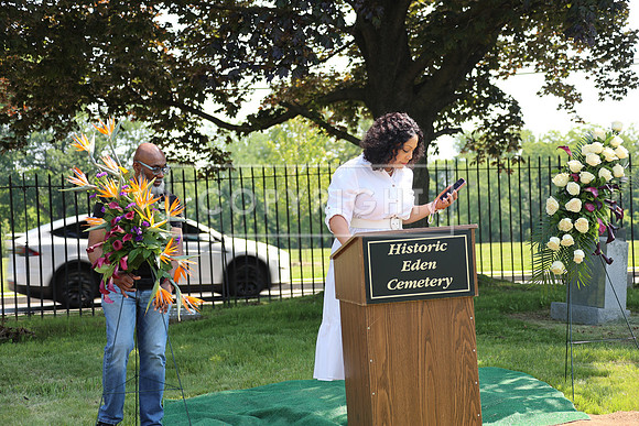 MAHS0011 EDEN CEMETERY b 06042025 HEADSTONE UNVEILING CEREMONY Stephen Smith 1795 - 1873 KTIPLAURA