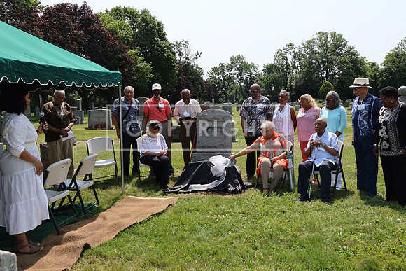 ROSS0176 EDEN CEMETERY 06042025 HEADSTONE UNVEILING CEREMONY Stephen Smith 1795 - 1873 KTIPLAURA