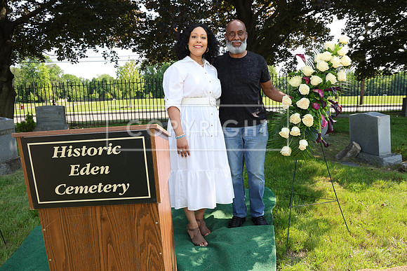 ROSS0011 EDEN CEMETERY 06042025 HEADSTONE UNVEILING CEREMONY Stephen Smith 1795 - 1873 KTIPLAURA