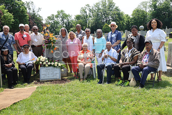 ROSS0189 EDEN CEMETERY 06042025 HEADSTONE UNVEILING CEREMONY Stephen Smith 1795 - 1873 KTIPLAURA