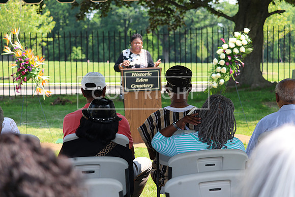 ROSS0119 EDEN CEMETERY 06042025 HEADSTONE UNVEILING CEREMONY Stephen Smith 1795 - 1873 KTIPLAURA