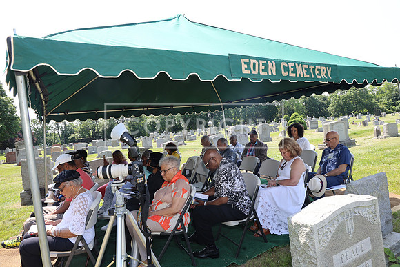 ROSS0097 EDEN CEMETERY 06042025 HEADSTONE UNVEILING CEREMONY Stephen Smith 1795 - 1873 KTIPLAURA