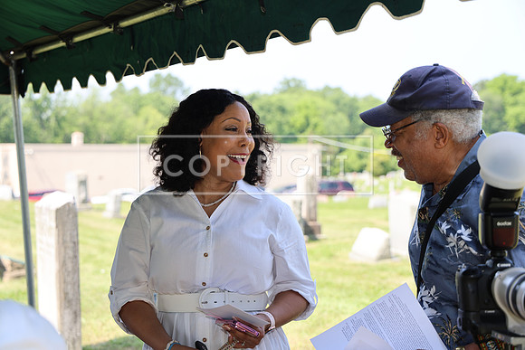 ROSS0041 EDEN CEMETERY 06042025 HEADSTONE UNVEILING CEREMONY Stephen Smith 1795 - 1873 KTIPLAURA