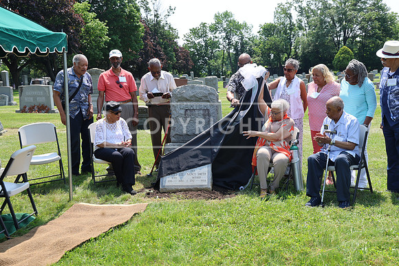 ROSS0179 EDEN CEMETERY 06042025 HEADSTONE UNVEILING CEREMONY Stephen Smith 1795 - 1873 KTIPLAURA