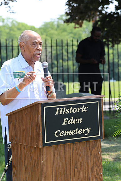 ROSS0106 EDEN CEMETERY 06042025 HEADSTONE UNVEILING CEREMONY Stephen Smith 1795 - 1873 KTIPLAURA