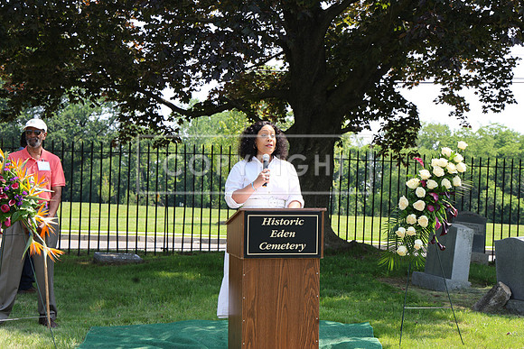 ROSS0078 EDEN CEMETERY 06042025 HEADSTONE UNVEILING CEREMONY Stephen Smith 1795 - 1873 KTIPLAURA